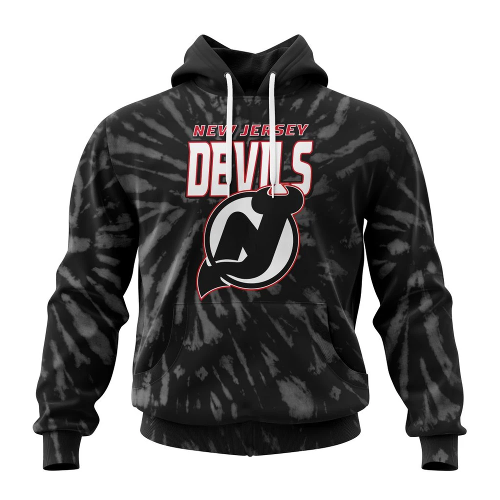 New Jersey Devils Special Retro Vintage Tie Dye All Over Print Hoodie Style 84314