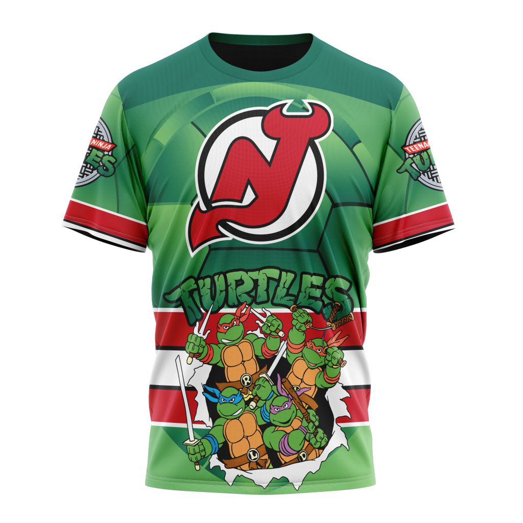 New Jersey Devils Special Teenage Mutant Ninja Turtles Design 02 Personalized Name And Number T-Shirt Oregontrailrvpk Shirt