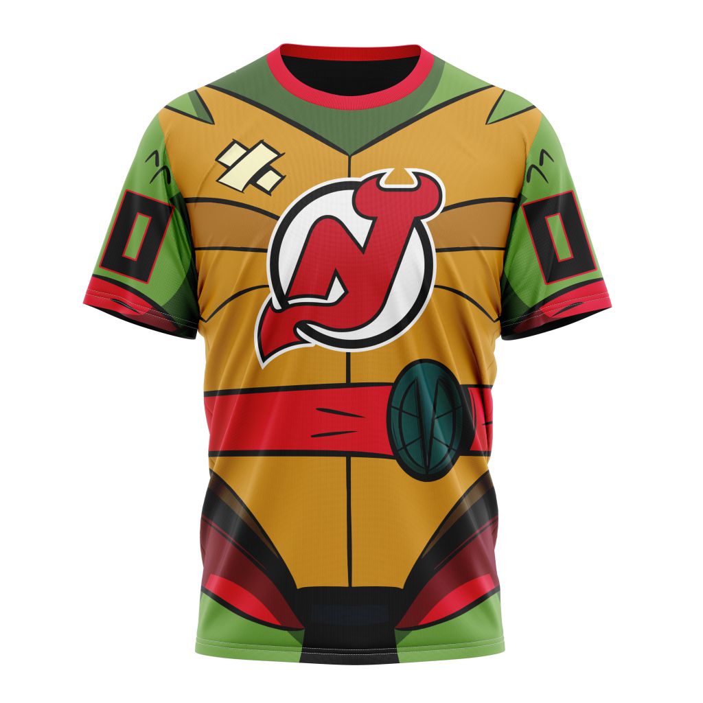New Jersey Devils Special Teenage Mutant Ninja Turtles Design Personalized Name And Number T-Shirt Oregontrailrvpk Shirt