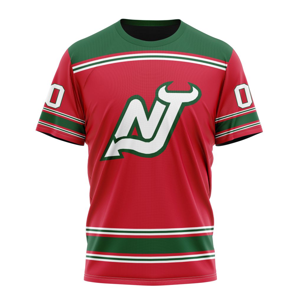 New Jersey Devils Special Throwback Design 01 Personalized Name And Number T-Shirt Oregontrailrvpk Shirt