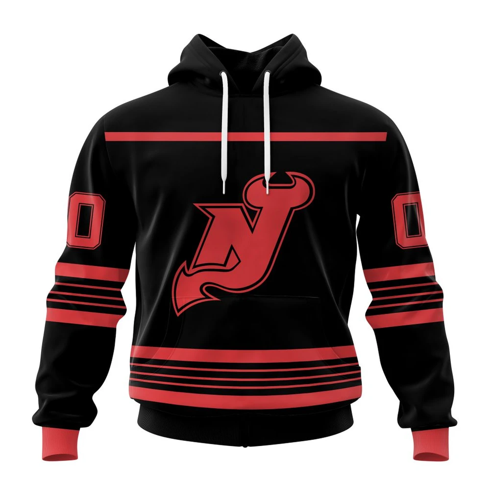 New Jersey Devils Special Two-Tone Design All Over Print Hoodie Style 33023