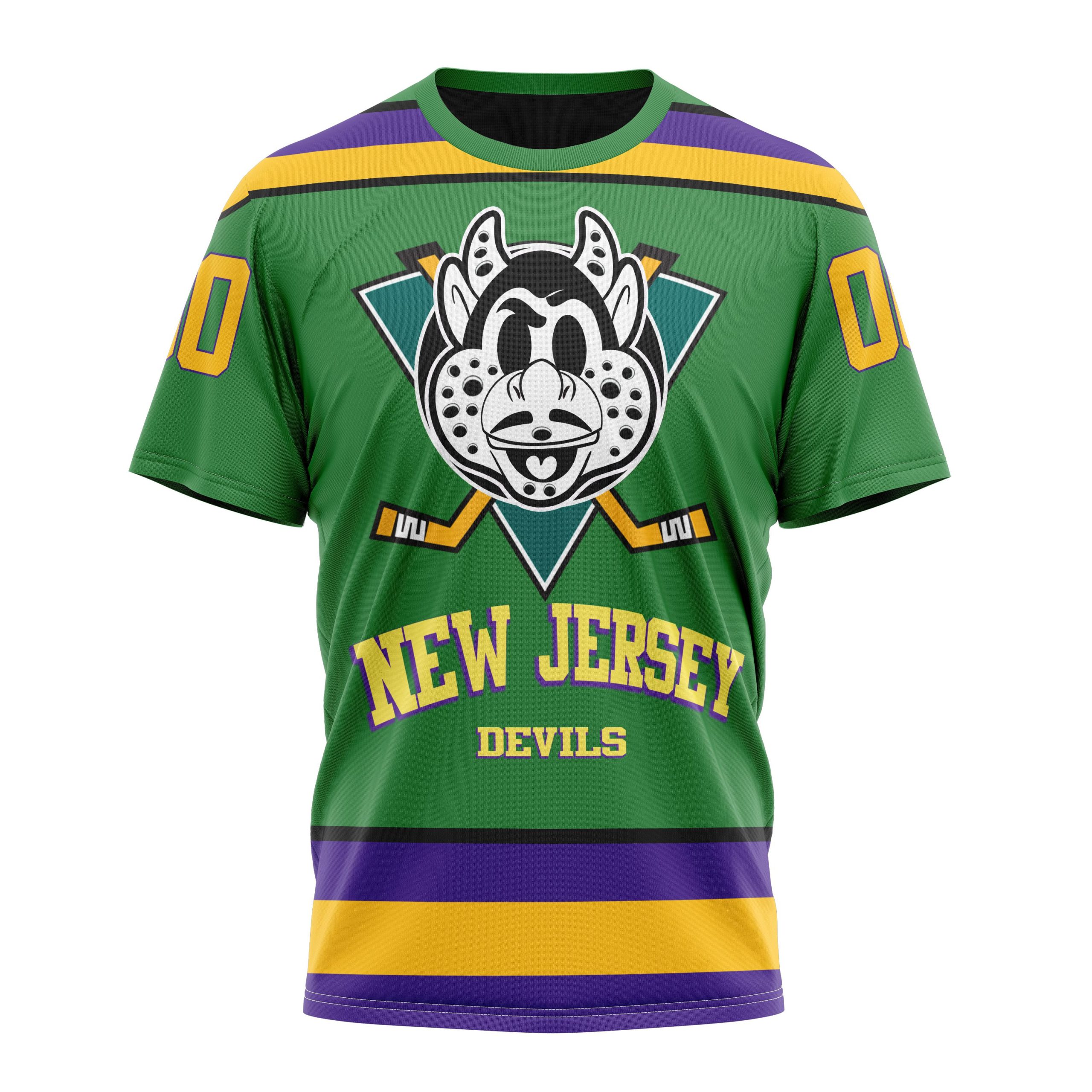 New Jersey Devils Specialized Design X The Mighty Ducks Personalized Name And Number T-Shirt Oregontrailrvpk Shirt