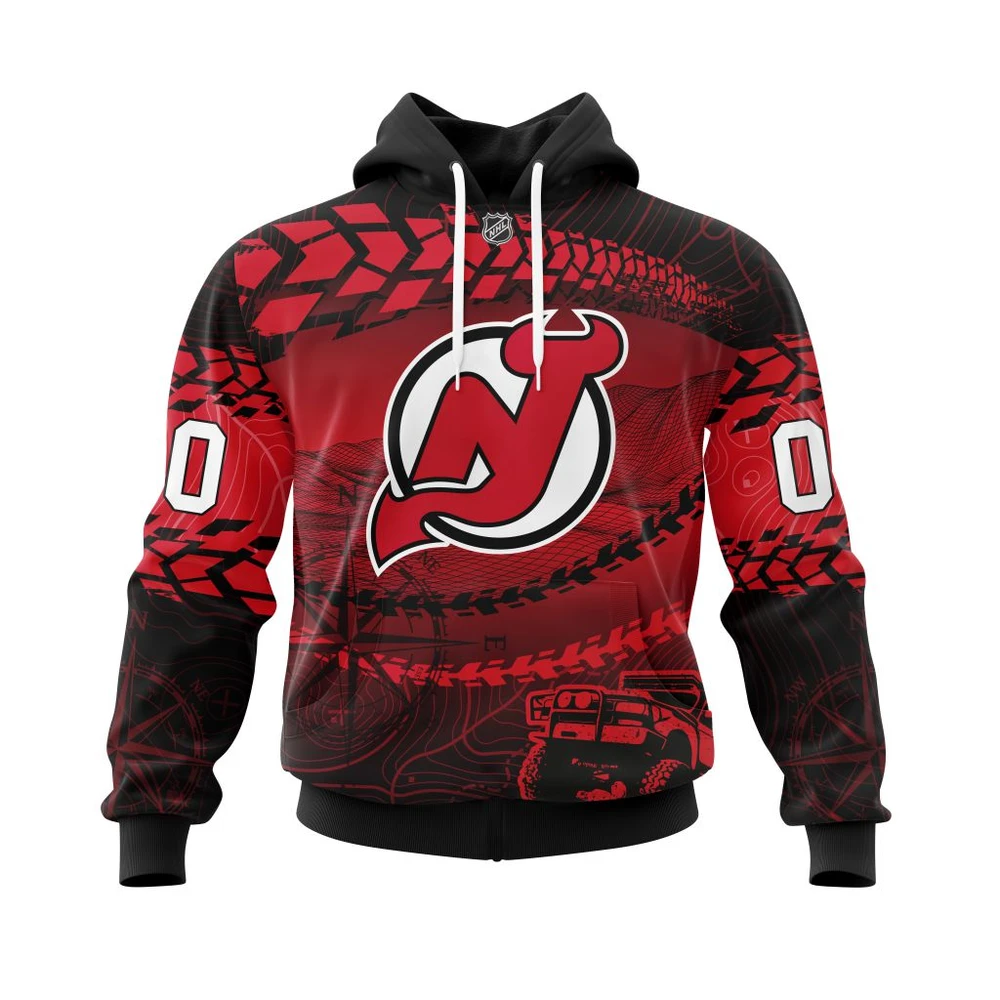 New Jersey Devils Specialized Off Road All Over Print Hoodie Style 18362