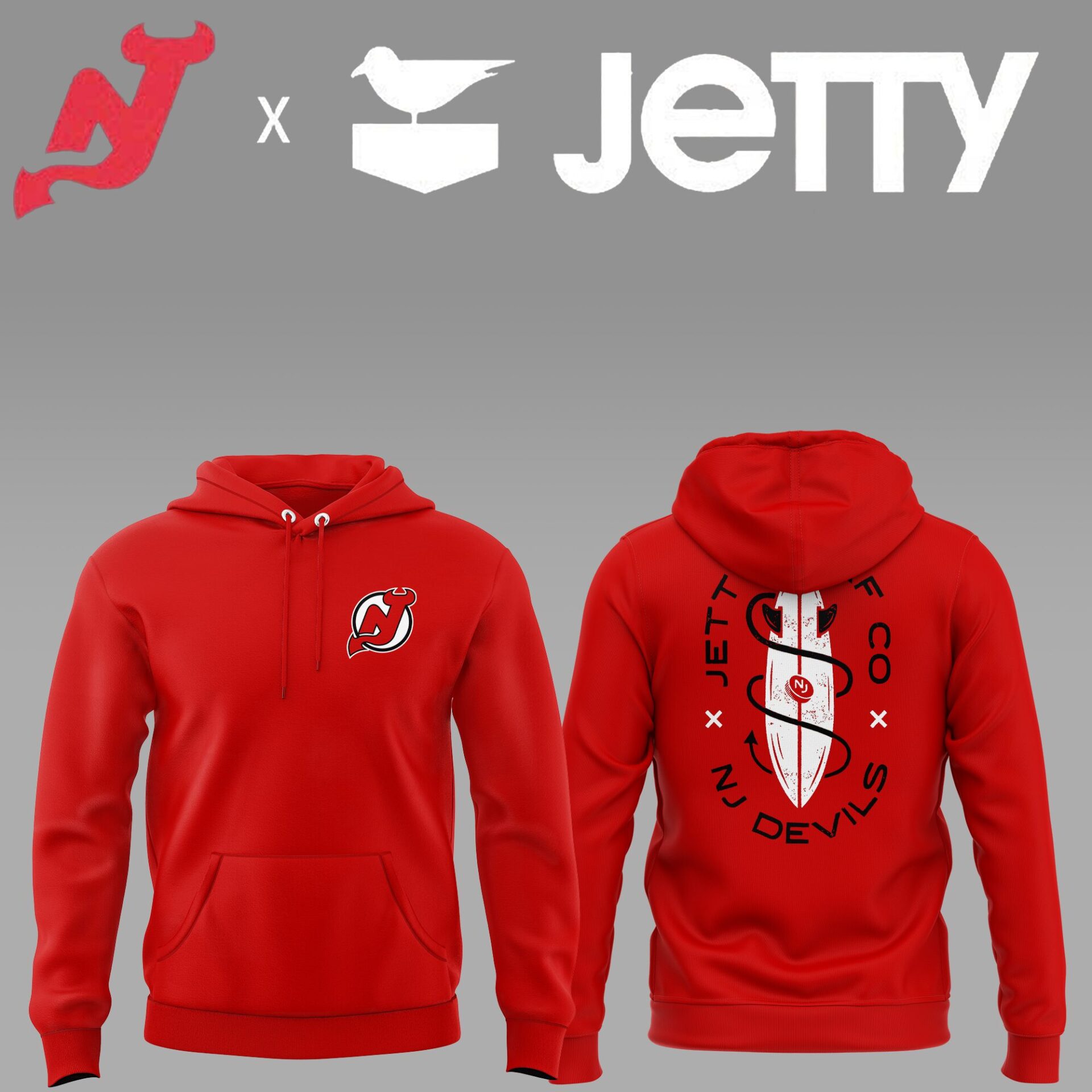 New Jersey Devils x Jetty Hoodie Best Presents For Hockey Fans