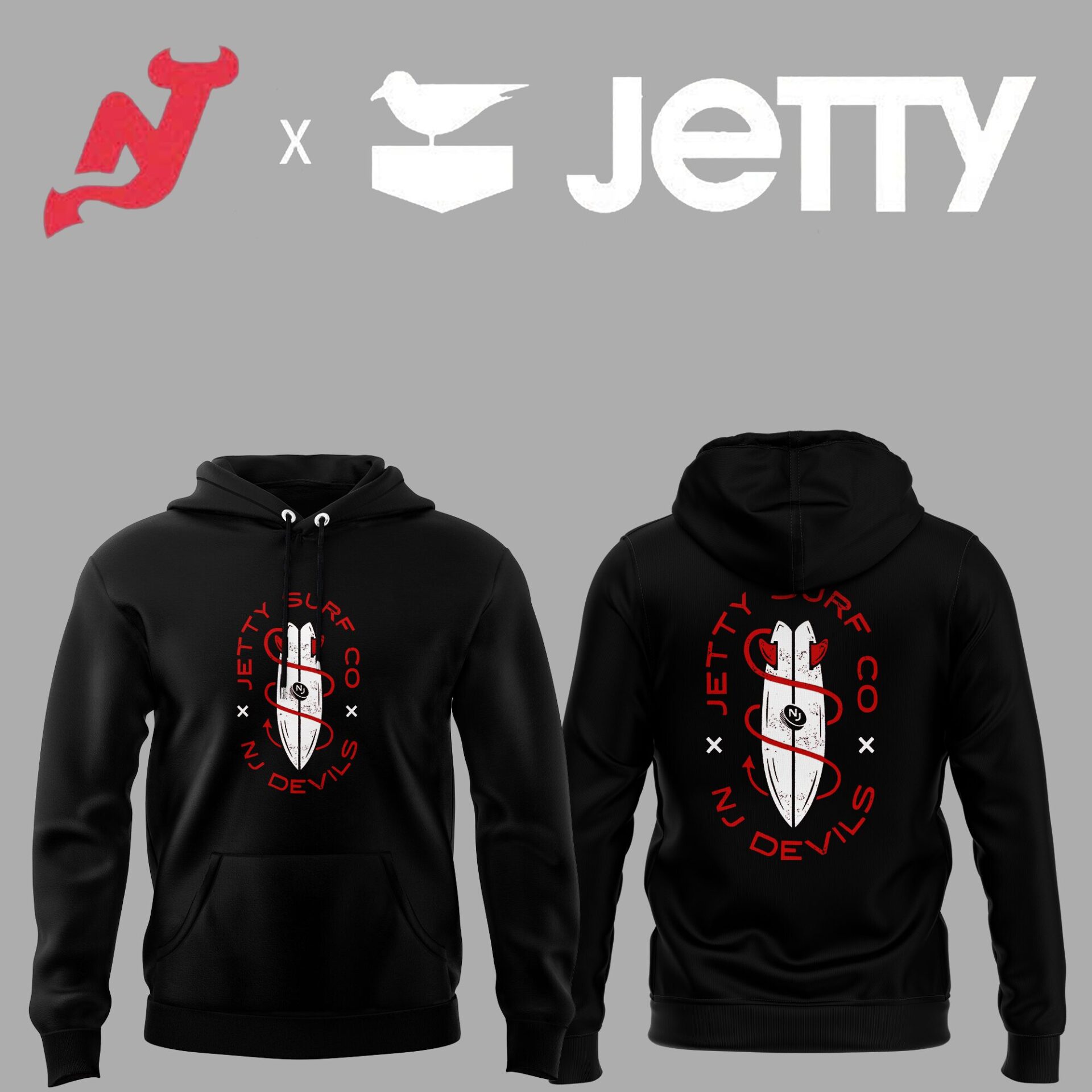 New Jersey Devils x Jetty Hoodie Gift Ideas For Hockey Player