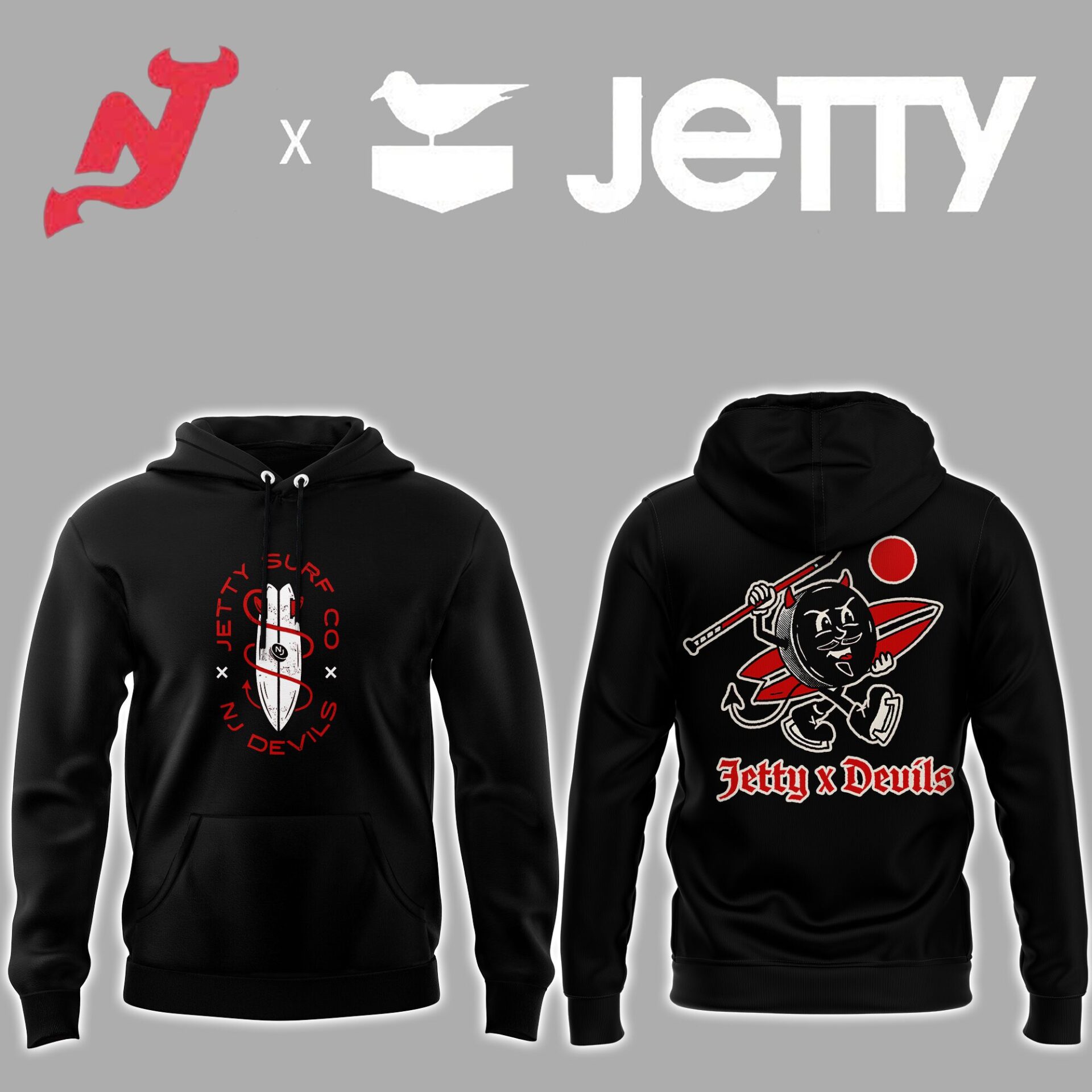 New Jersey Devils x Jetty Hoodie Gifts To Give Hockey Players
