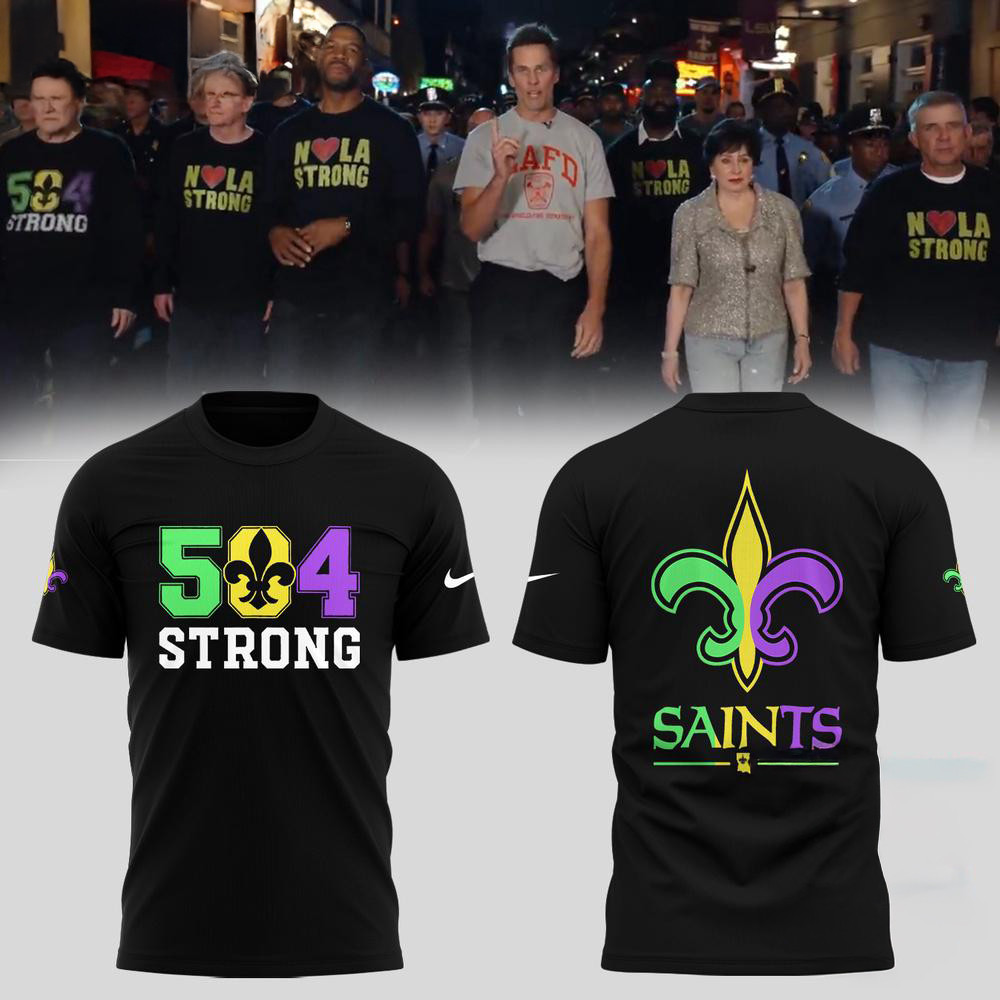 New Orleans Saints 504 Strong T-Shirt Presents For Football Fans Oregontrailrvpk Shirt