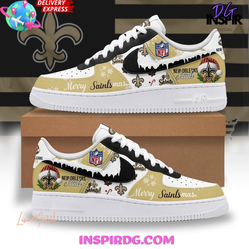 New Orleans Saints Merry Christmas Limited Edition Air Force 1