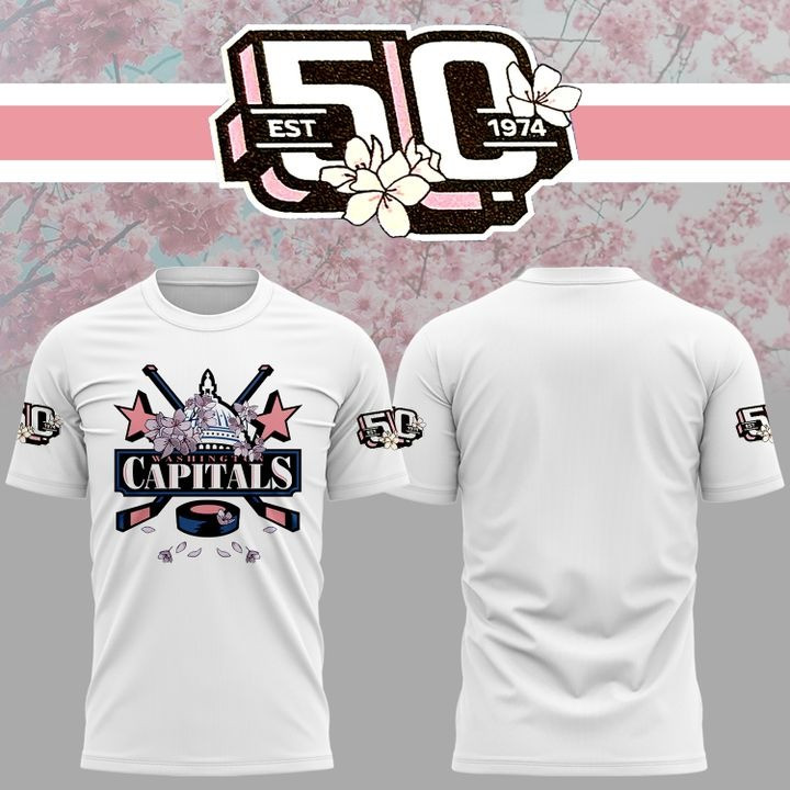 New Washington Capitals Cherry Blossom Shirt Apparel Hoodie 50Th Anniversary Hockey Fans Oregontrailrvpk Shirt