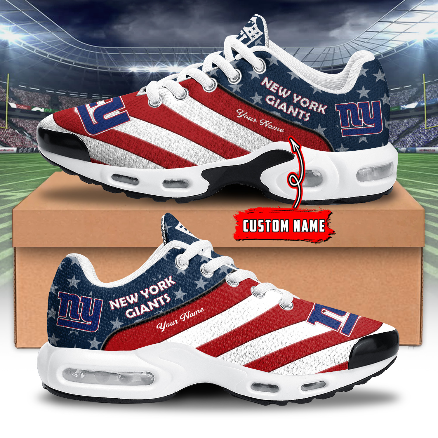 New York Giants Air Max Plus Shoes Sneakers For Men And Women
