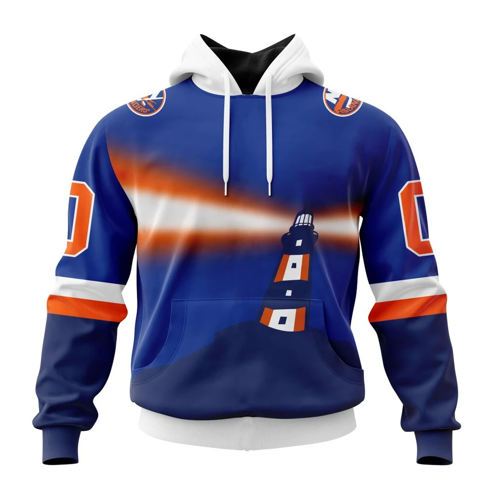 New York Islanders Personalize Gradient Series Concept All Over Print Hoodie Style 35104