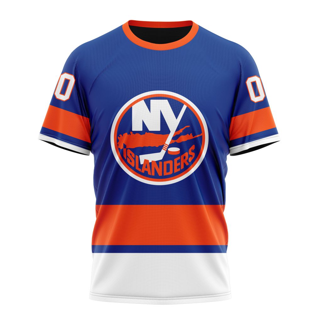 New York Islanders Personalized Home Kits Personalized Name And Number T-Shirt Oregontrailrvpk Shirt