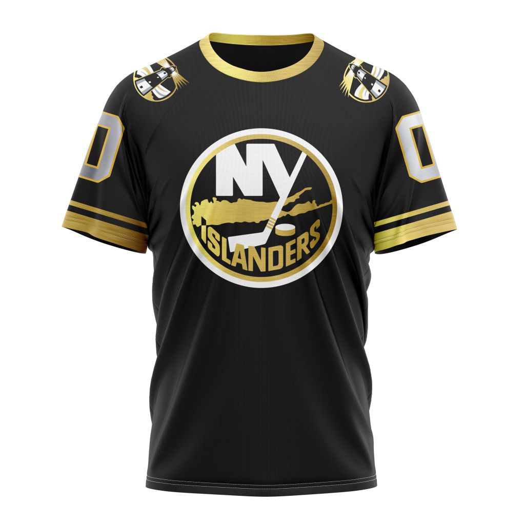 New York Islanders Special Black And Gold Design 01 Personalized Name And Number T-Shirt Oregontrailrvpk Shirt