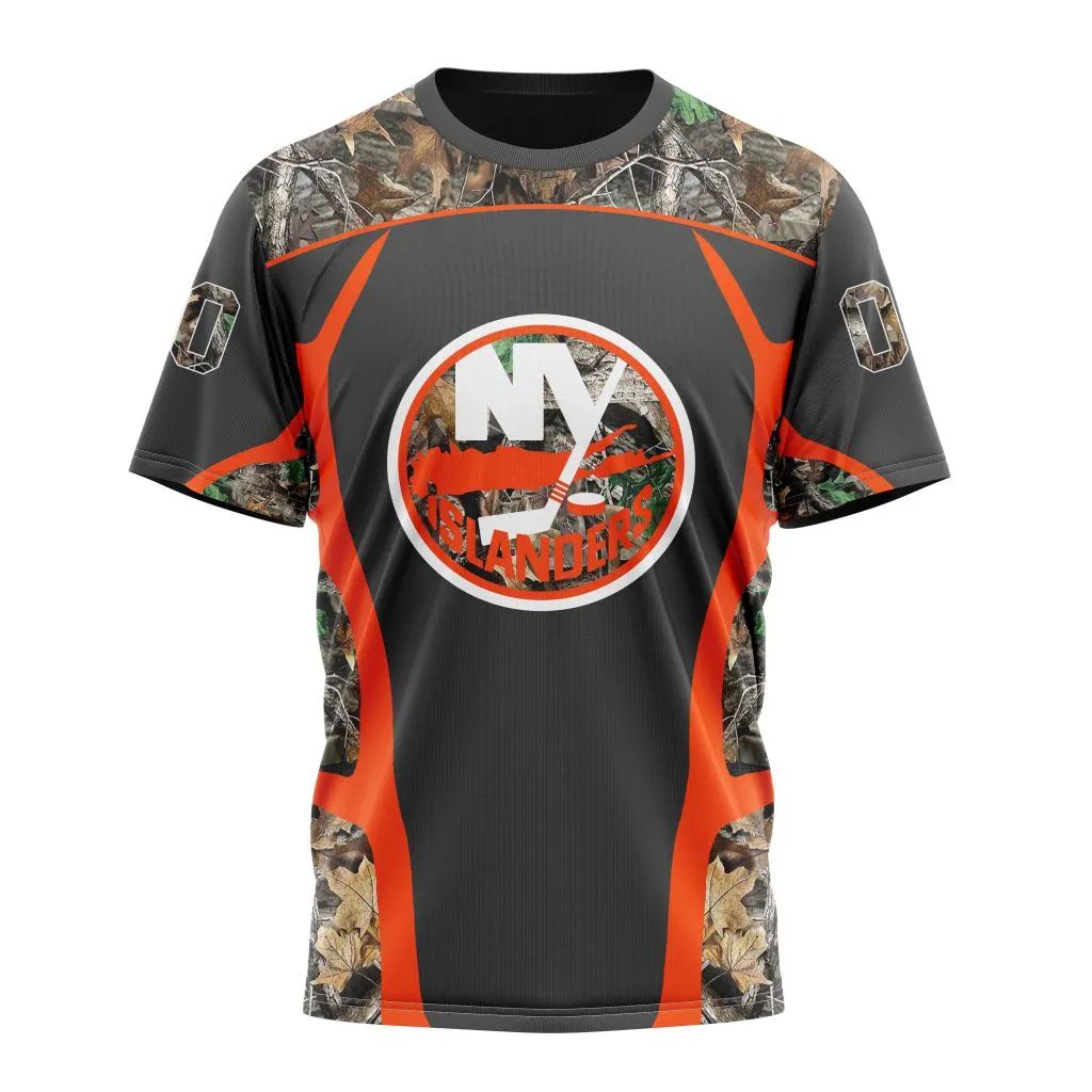New York Islanders Special Camo Hunting Design Personalized Name And Number T-Shirt Oregontrailrvpk Shirt