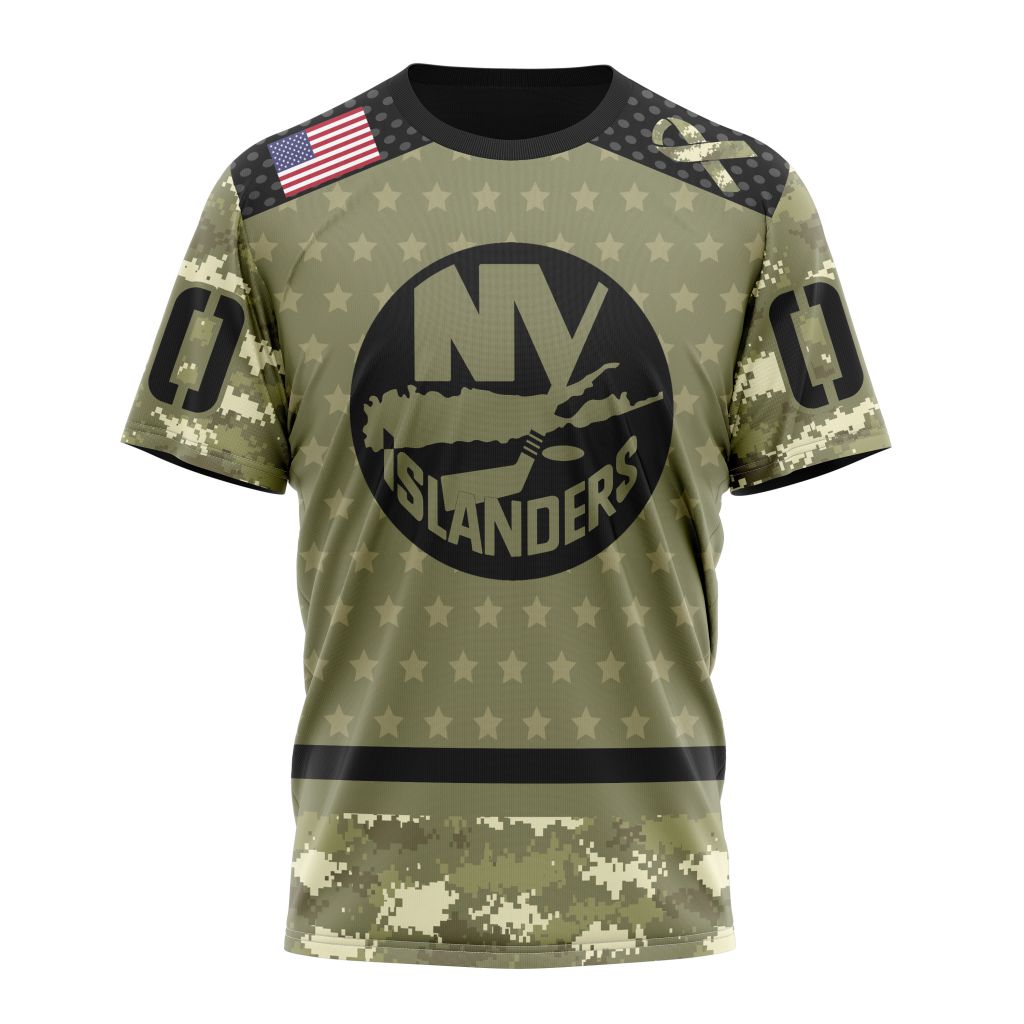 New York Islanders Special Camo Military Appreciation Personalized Name And Number T-Shirt Oregontrailrvpk Shirt