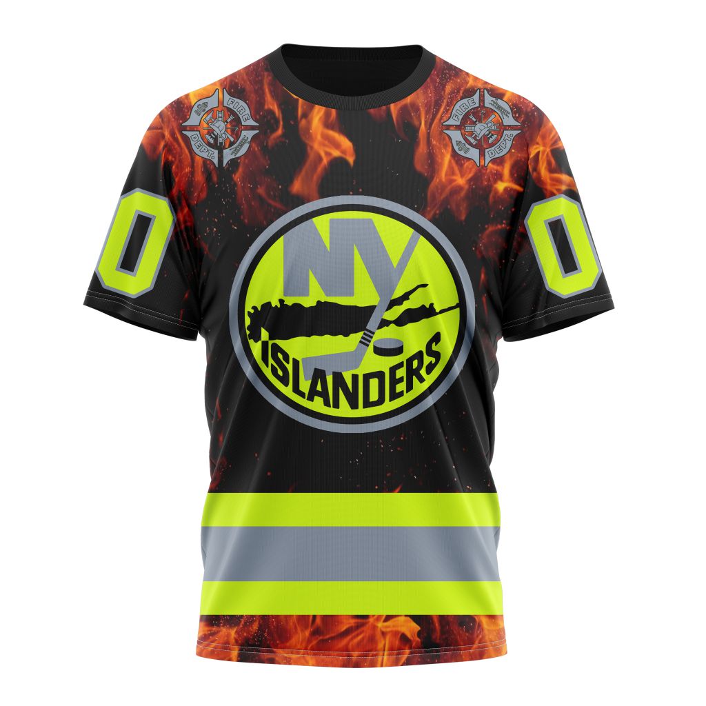 New York Islanders Special Design Honoring Firefighters 01 Personalized Name And Number T-Shirt Oregontrailrvpk Shirt