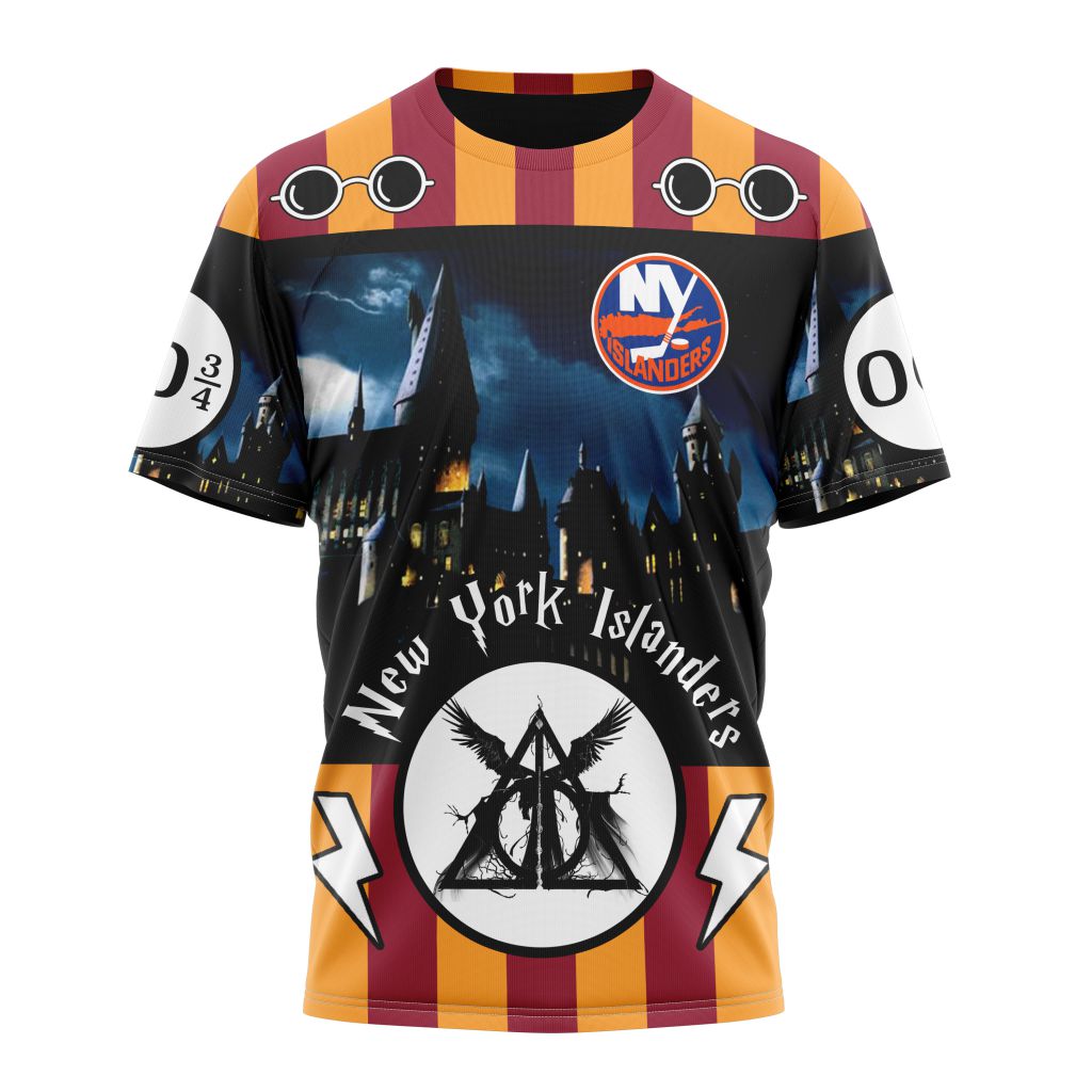 New York Islanders Special Design With Harry Potter Theme Personalized Name And Number T-Shirt Oregontrailrvpk Shirt
