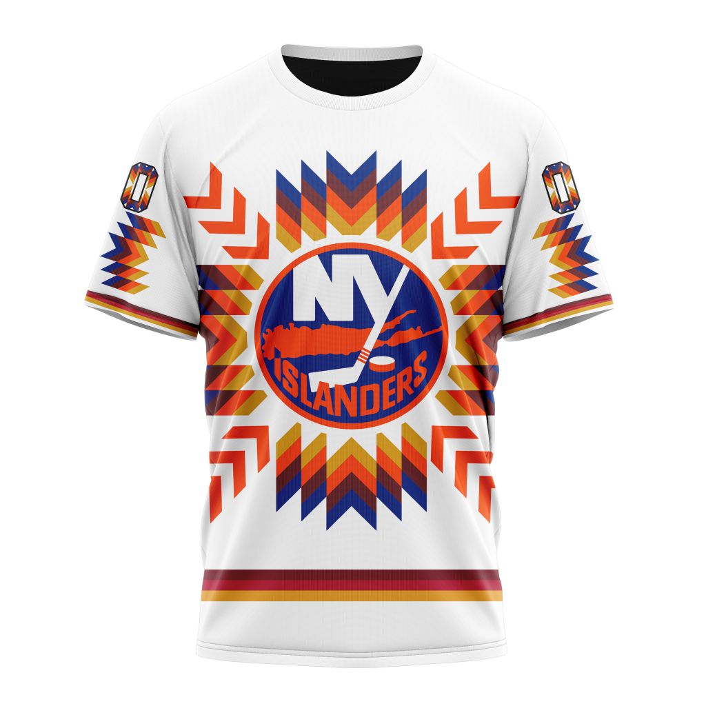 New York Islanders Special Design With Native Pattern Personalized Name And Number T-Shirt Oregontrailrvpk Shirt