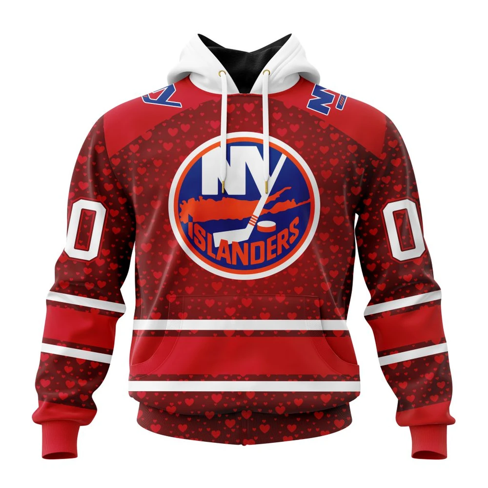 New York Islanders Special Gift For Valentines Day All Over Print Hoodie Style 93685
