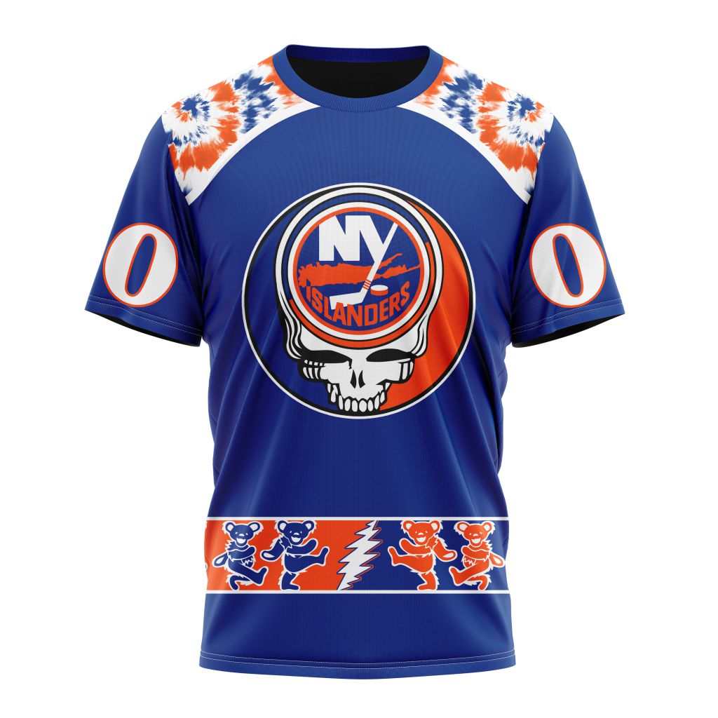 New York Islanders Special Grateful Dead Design Personalized Name And Number T-Shirt Oregontrailrvpk Shirt
