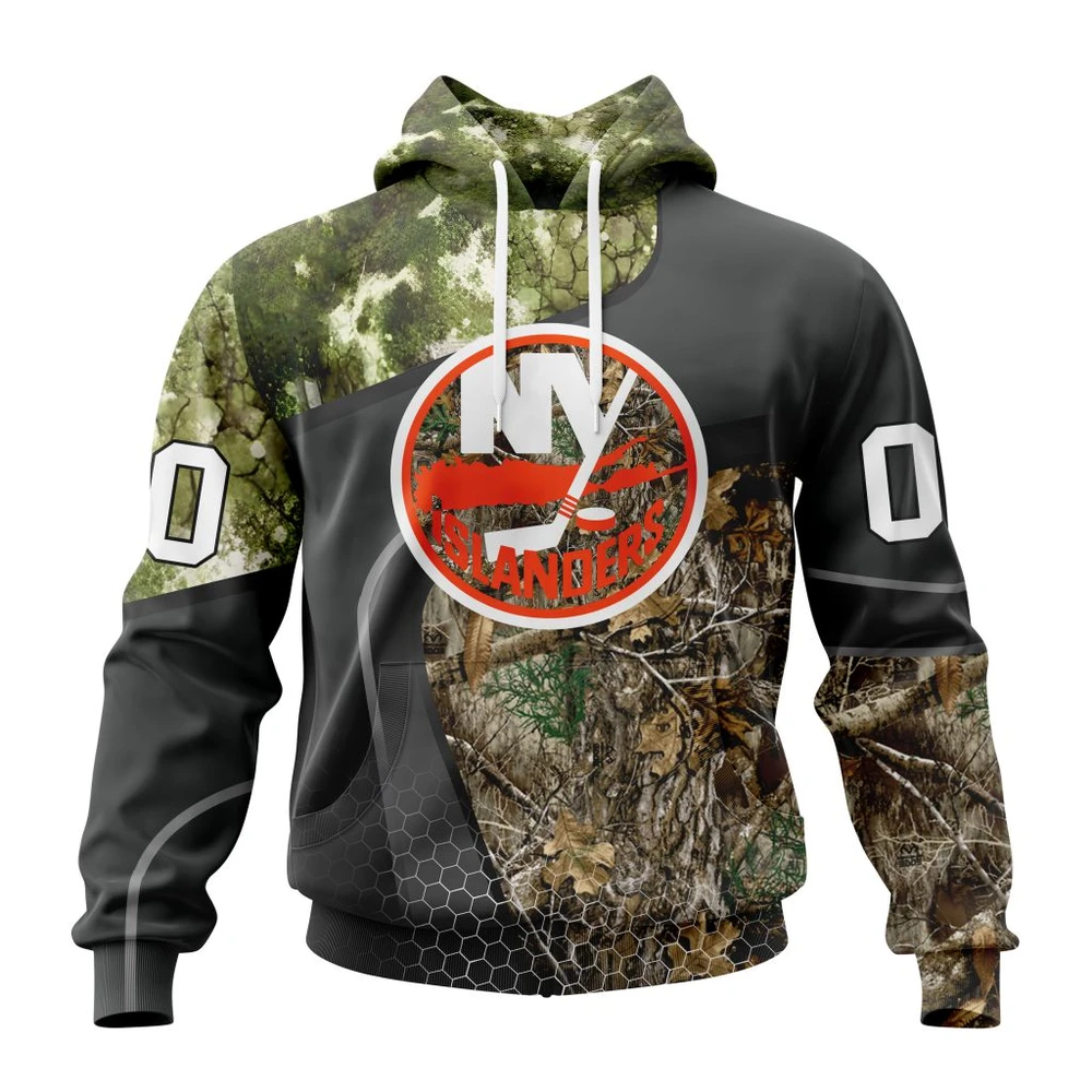 New York Islanders Special Hunting Camo Design All Over Print Hoodie Style 40113