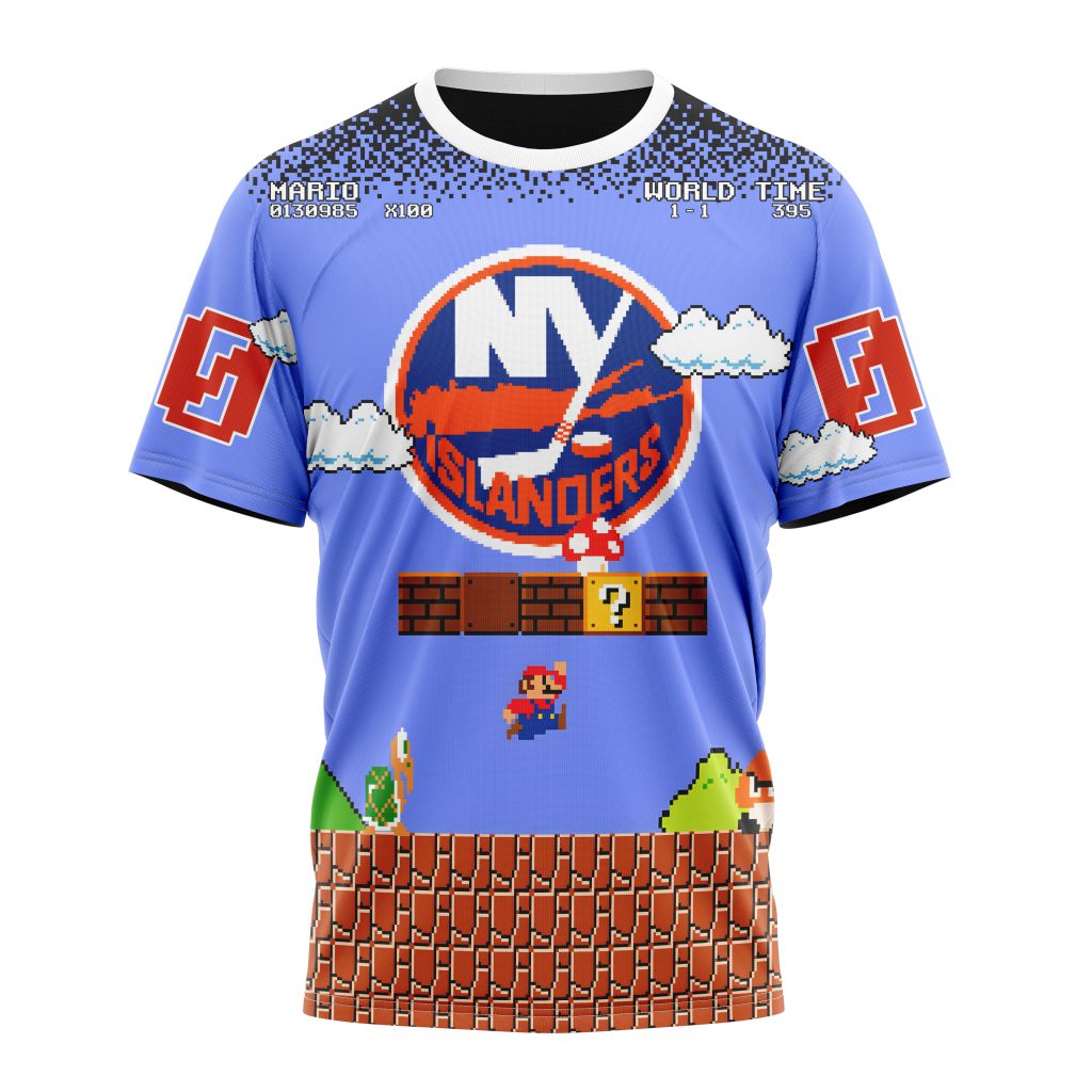 New York Islanders Special Kits With Super Mario Game Design Personalized Name And Number T-Shirt Oregontrailrvpk Shirt