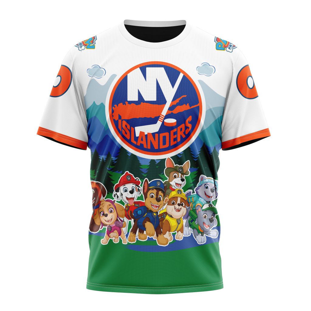 New York Islanders Special Paw Patrol Design 01 Personalized Name And Number T-Shirt Oregontrailrvpk Shirt