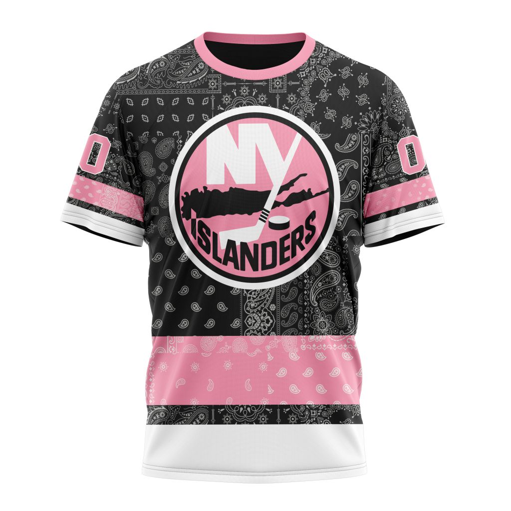 New York Islanders Special Pink Paisley Design 01 Personalized Name And Number T-Shirt Oregontrailrvpk Shirt