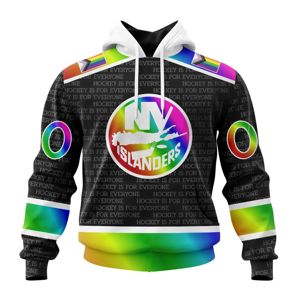 New York Islanders Special Pride Design Hockey Is For Everyone All Over Print Hoodie Style 71500
