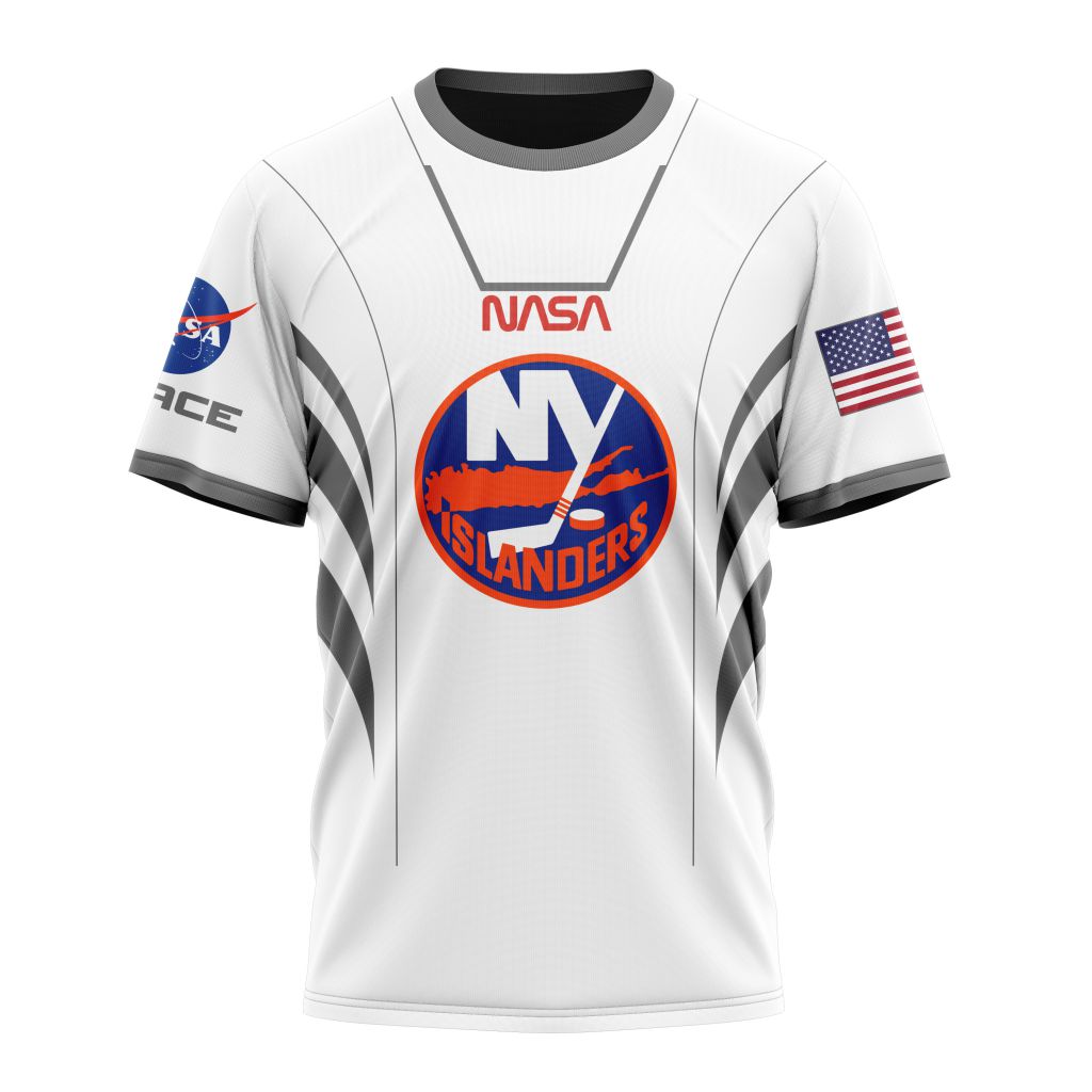 New York Islanders Special Space Force NASA Astronaut Design Personalized Name And Number T-Shirt Oregontrailrvpk Shirt