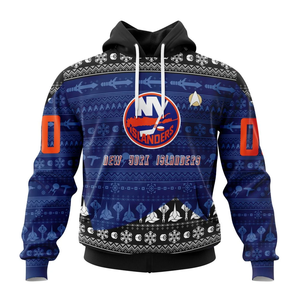 New York Islanders Special Star Trek Design All Over Print Hoodie Style 81295