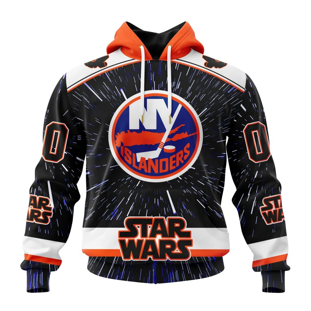 New York Islanders Special Star Wars Design All Over Print Hoodie Style 65958