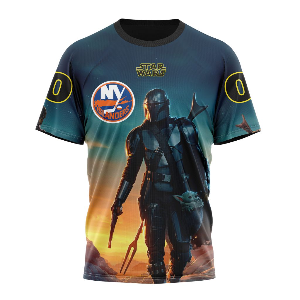 New York Islanders Special Star Wars The Mandalorian Design 01 Personalized Name And Number T-Shirt Oregontrailrvpk Shirt