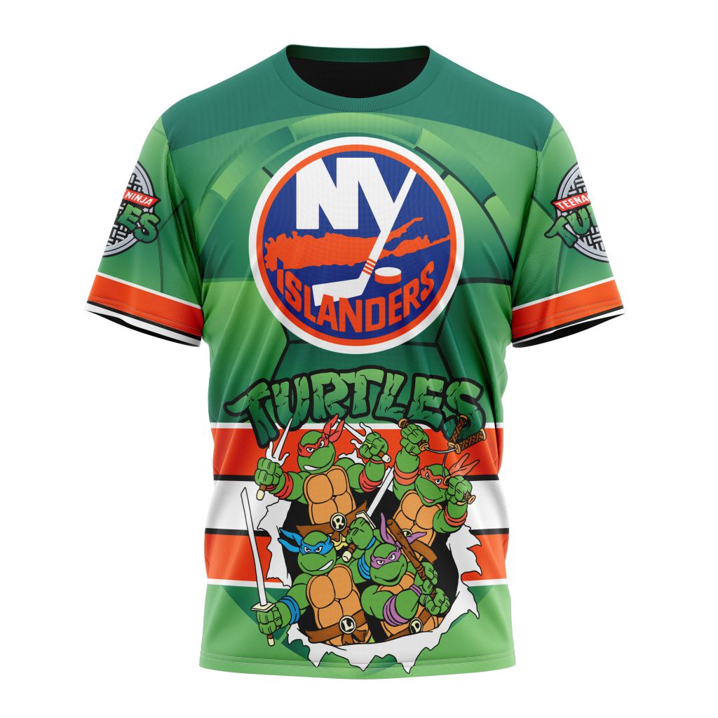 New York Islanders Special Teenage Mutant Ninja Turtles Design 02 Personalized Name And Number T-Shirt Oregontrailrvpk Shirt
