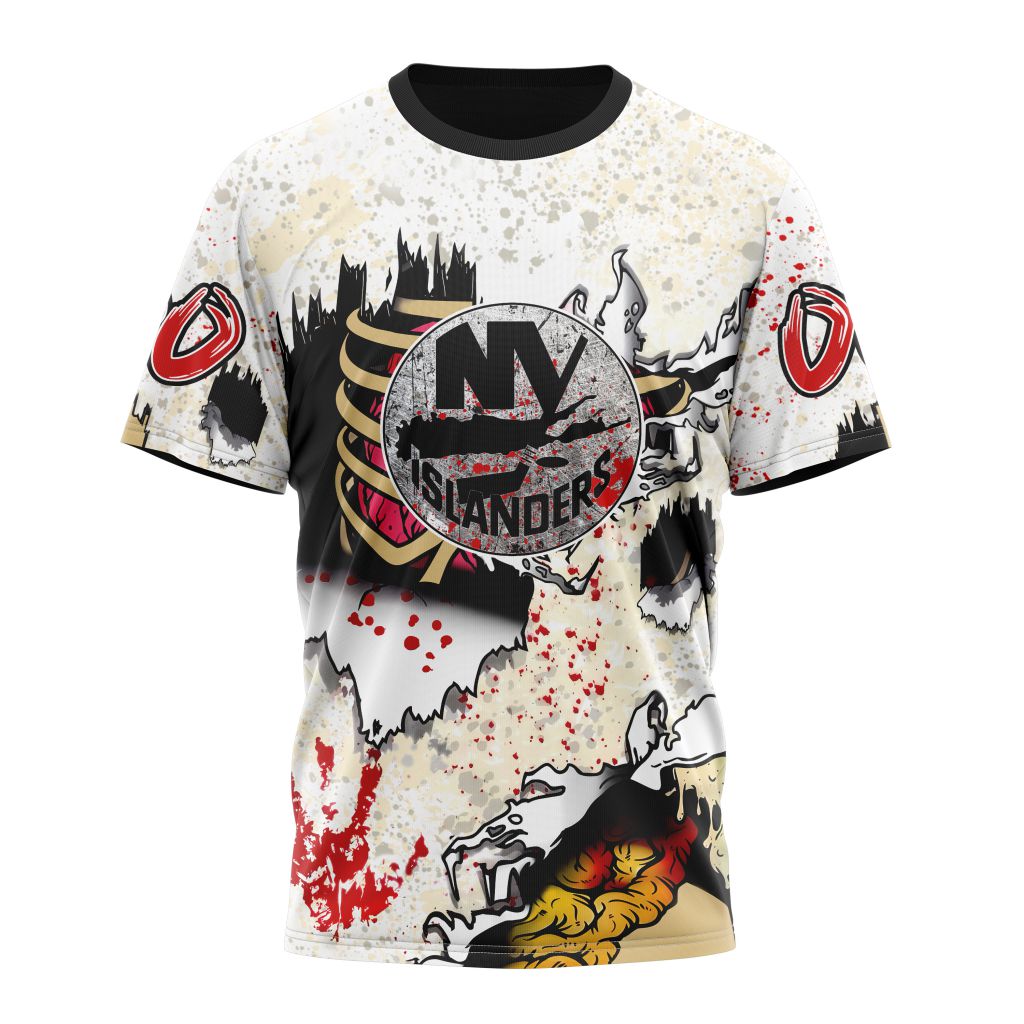 New York Islanders Special Zombie For Halloween Personalized Name And Number T-Shirt Oregontrailrvpk Shirt