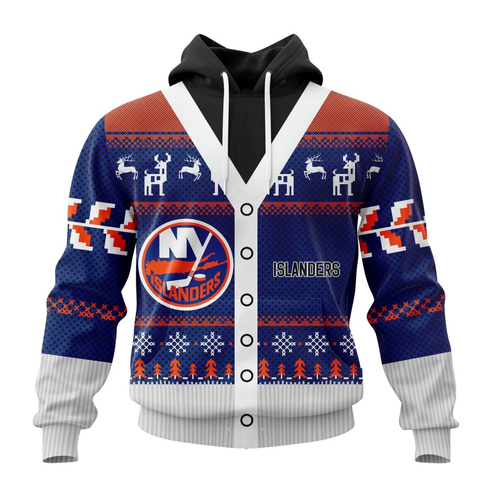 New York Islanders Specialized Chrismas Season All Over Print Hoodie Style 78793