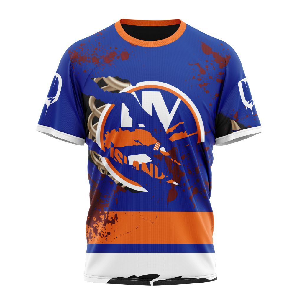 New York Islanders Specialized Design Jersey With Your Ribs For Halloween Personalized Name And Number T-Shirt Oregontrailrvpk Shirt