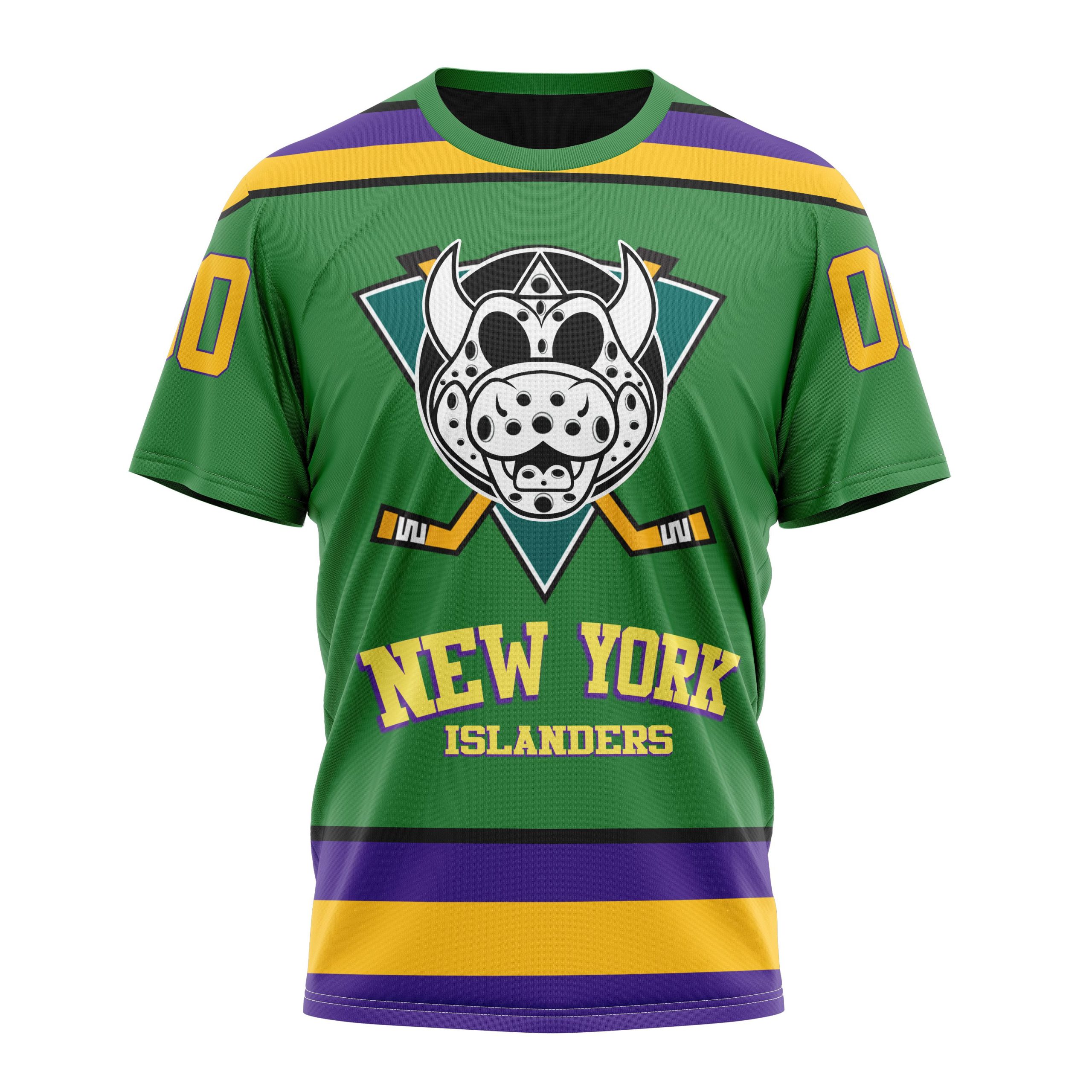 New York Islanders Specialized Design X The Mighty Ducks Personalized Name And Number T-Shirt Oregontrailrvpk Shirt