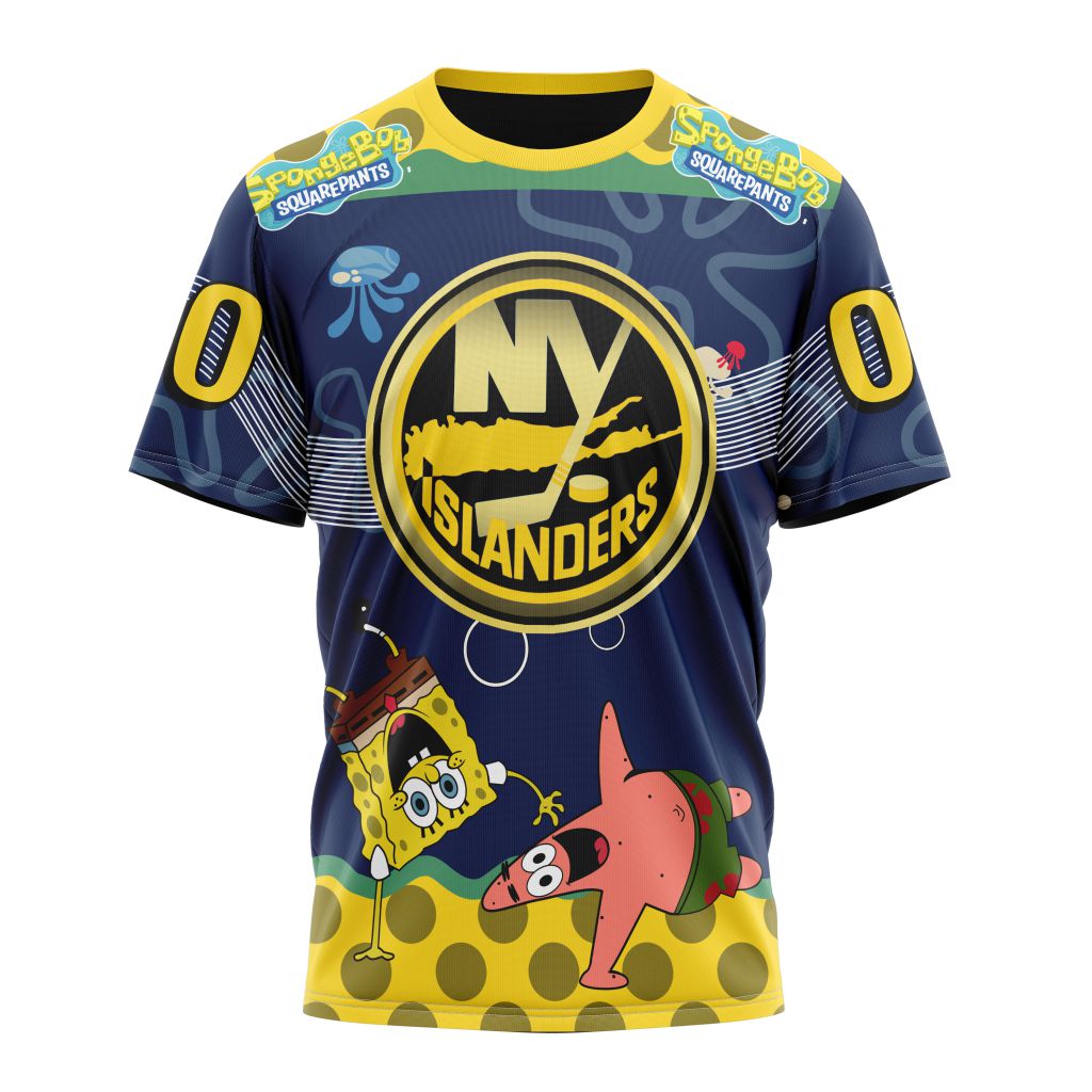 New York Islanders Specialized Jersey With SpongeBob Personalized Name And Number T-Shirt Oregontrailrvpk Shirt