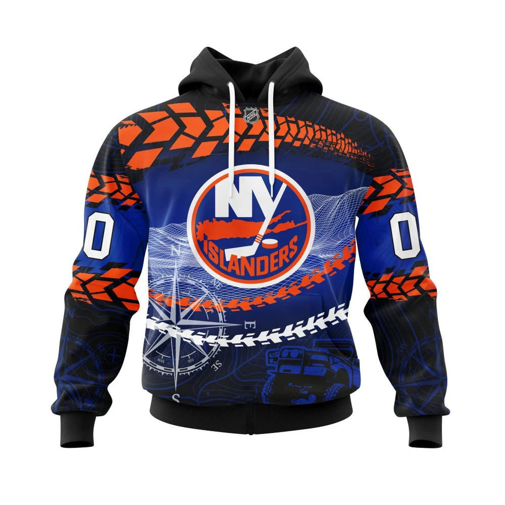 New York Islanders Specialized Off Road All Over Print Hoodie Style 66631