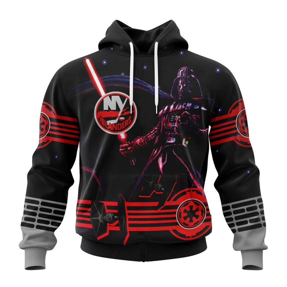 New York Islanders Specialized Starwar Darth Vader Version Jersey All Over Print Hoodie Style 78062