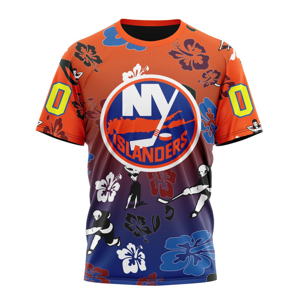 New York Islanders X Hawaii Specialized Design For Hawaiia Personalized Name And Number T-Shirt Oregontrailrvpk Shirt