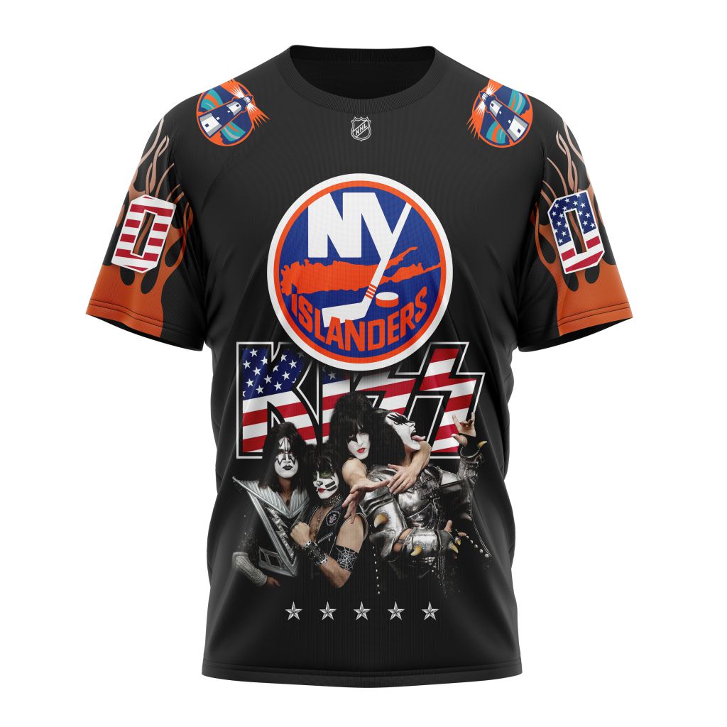 New York Islanders X Kiss Specialized Design Personalized Name And Number T-Shirt Oregontrailrvpk Shirt