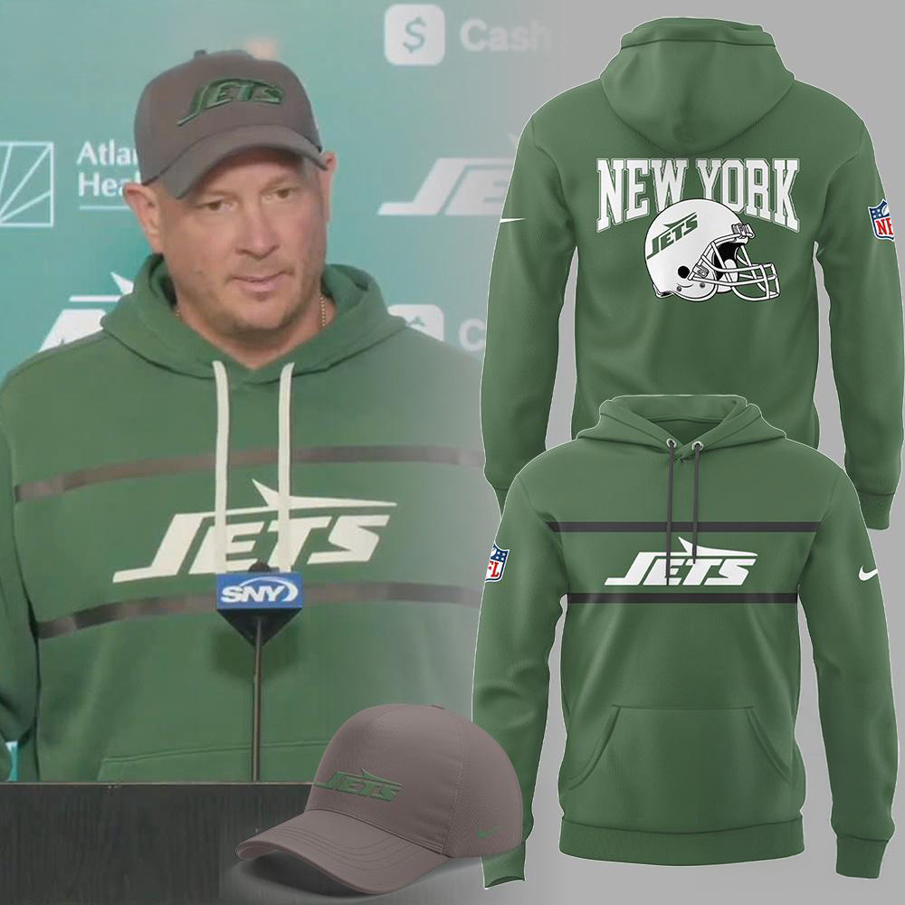 New York Jets NFL 2025 Gang Green Coach Robert Saleh Hoodie Gifts For Football Fan