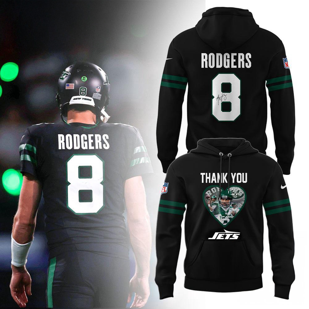 New York Jets NFL 2025 Thank You Rodgers Hoodie