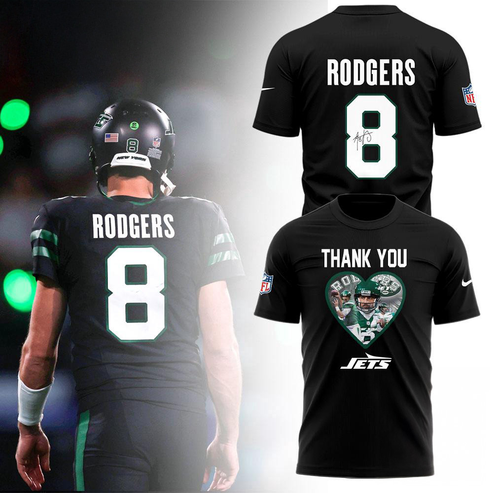New York Jets NFL 2025 Thank You Rodgers T-Shirt For Football Lovers Oregontrailrvpk Shirt