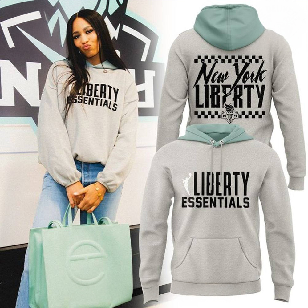 New York Liberty Essentials Grey Hoodie Good Gifts For Basketball Fans