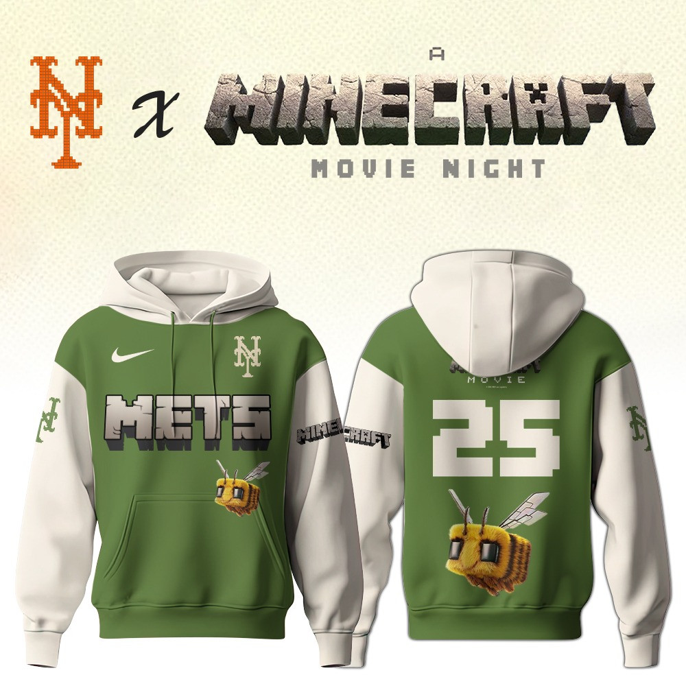 New York Mets MLB X A Minecraft Movie Night Hoodie Unique Best Gifts