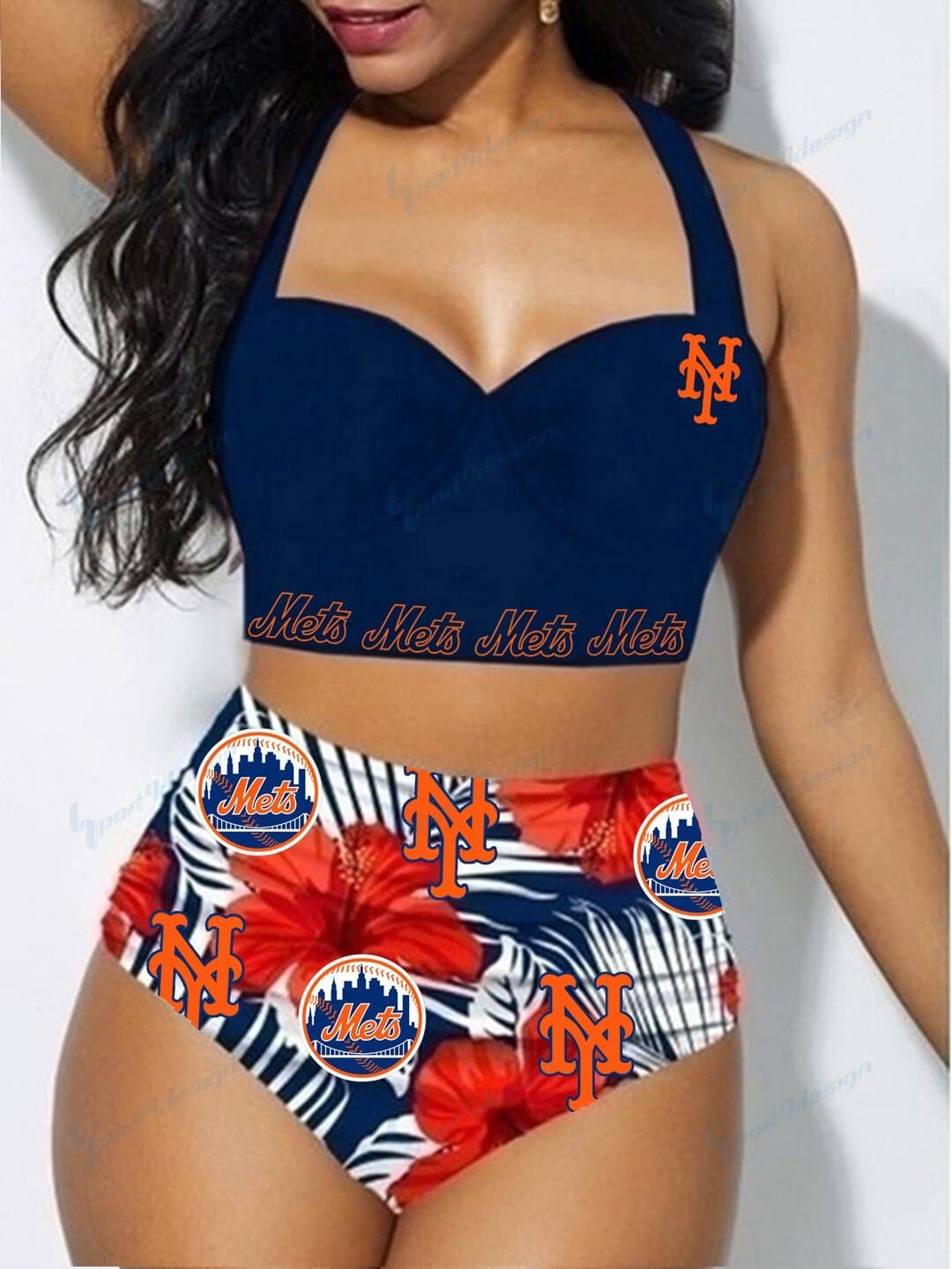 New York Mets Sexy Print Bikini Swimsuit St2400