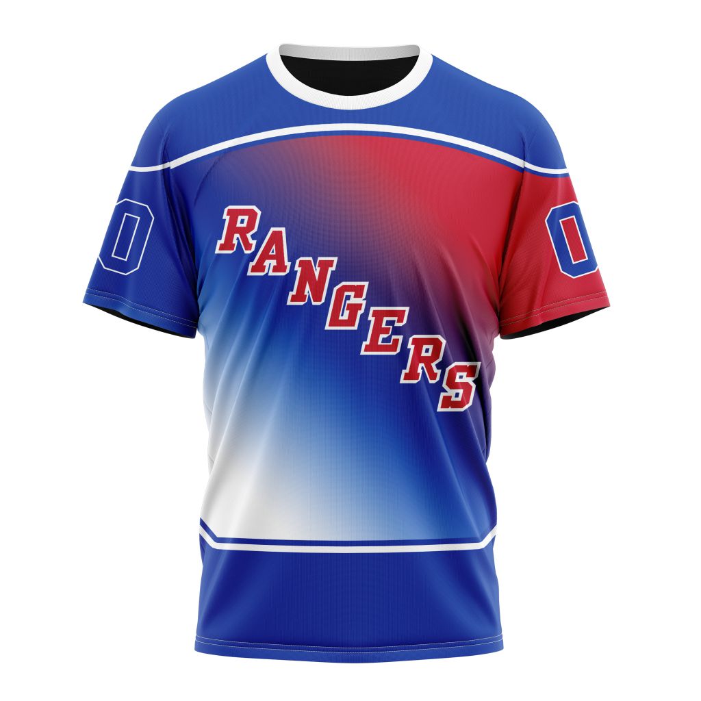 New York Rangers New Gradient Series Concept Personalized Name And Number T-Shirt Oregontrailrvpk Shirt